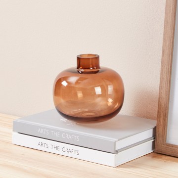 Eglo 421213 - Glasvas SIRANANA 11,8x13 cm brun/rökfärgad