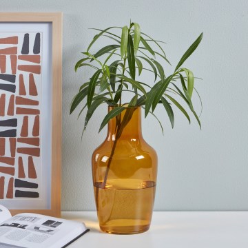 Eglo 421223 - Glasvas SIRANANA 25x13,3 cm gul/rökfärgad