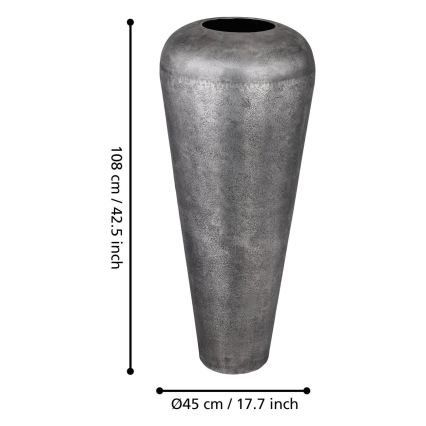 Eglo 421336 - Metallvas MIYAZAKI 108x45 cm grå