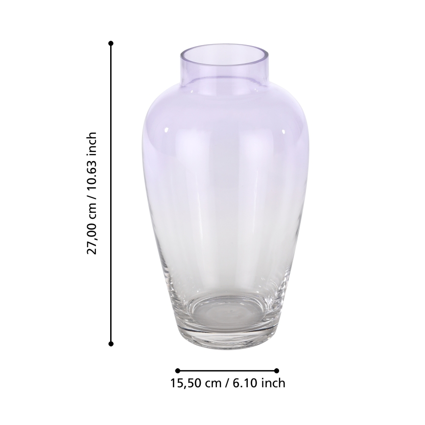 Eglo 421356 - Glasvas KENYASI 27x15,5 cm lila