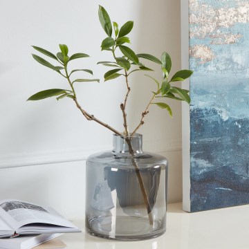 Eglo 421385 - Glasvas NABAS 24,5x21 cm svart/rökfärgad