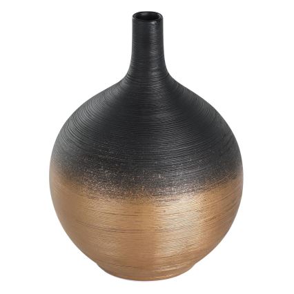 Eglo - Keramikvas 22x16 cm svart/guld