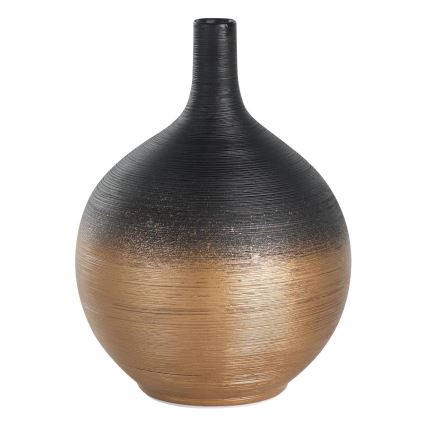 Eglo - Keramikvas 22x16 cm svart/guld