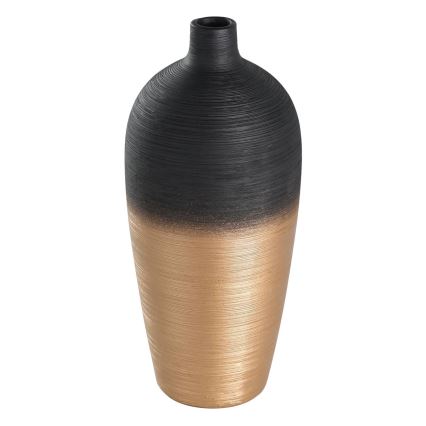 Eglo - Keramikvas 28x12,5 cm svart/guld