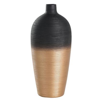 Eglo - Keramikvas 28x12,5 cm svart/guld