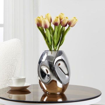 Eglo 421688 - Glasvas XIPORAI 19,8x14,5 cm, polerad krom