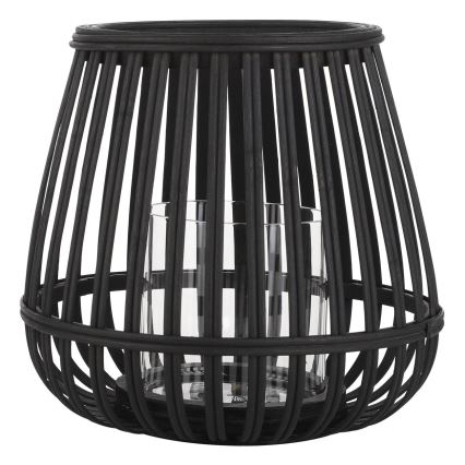 Eglo - Ljusstake 20x22 cm svart/bambu