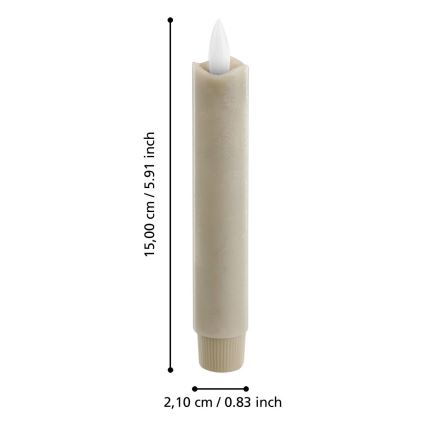 Eglo - SET 2x LED-ljus LED/1xAAA 15 cm beige