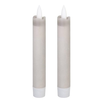 Eglo 422223 - SET 2x LED-ljusstake ANTANABE LED/1xAAA 15 cm grå