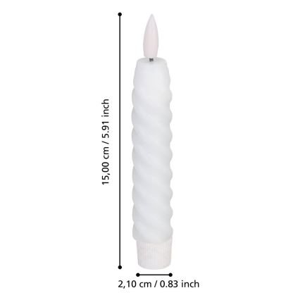 Eglo - SET 2x LED-ljus LED/1xAAA 15 cm vit