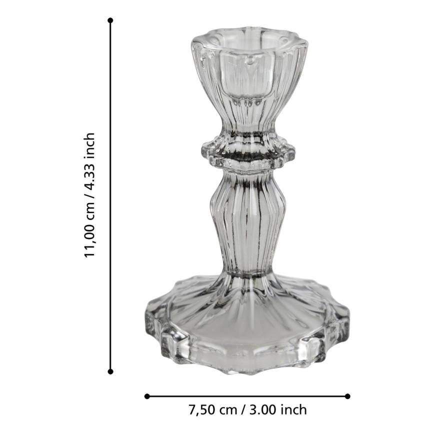 Eglo - Ljusstake 11x7,5 cm grå