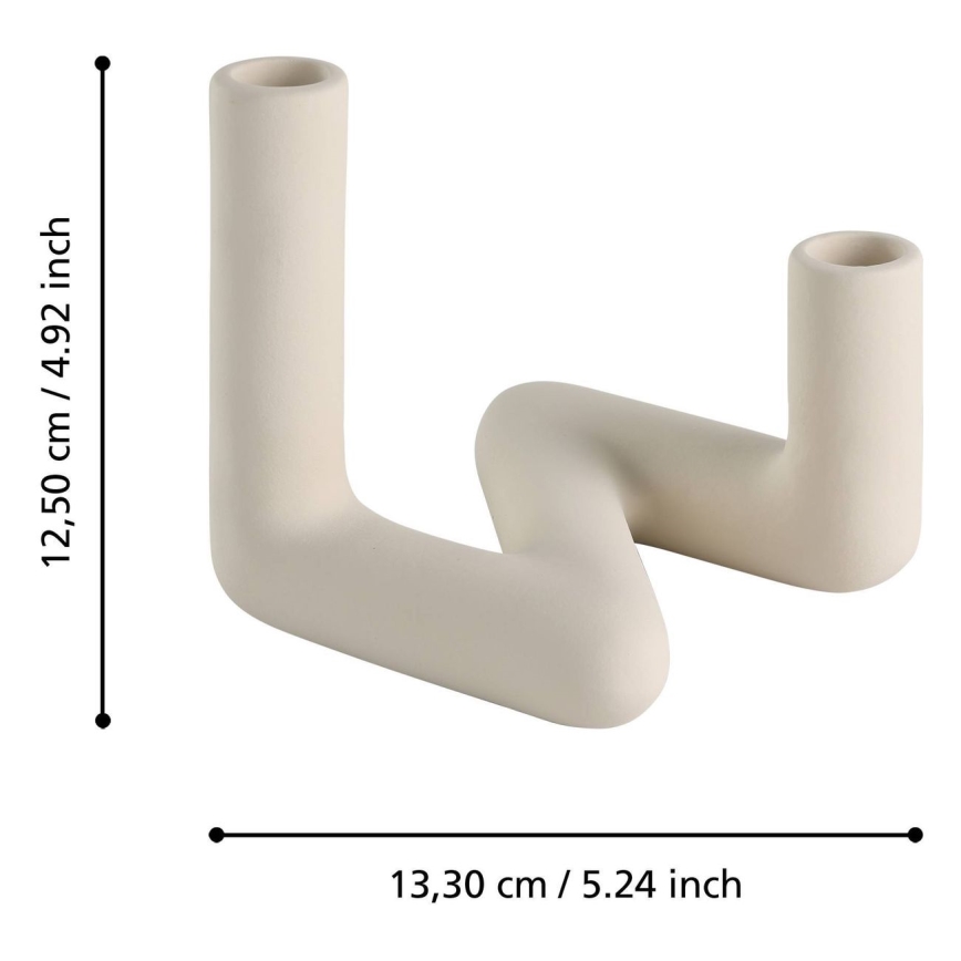 Eglo - Ljusstake 13,3x12,5 cm krämvit