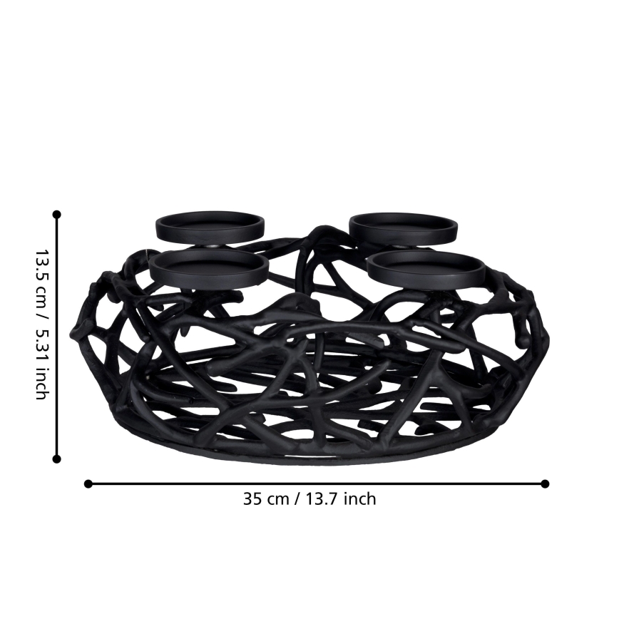 Eglo 422732 - Ljusstake OROQUIETA 13,5x35 cm svart