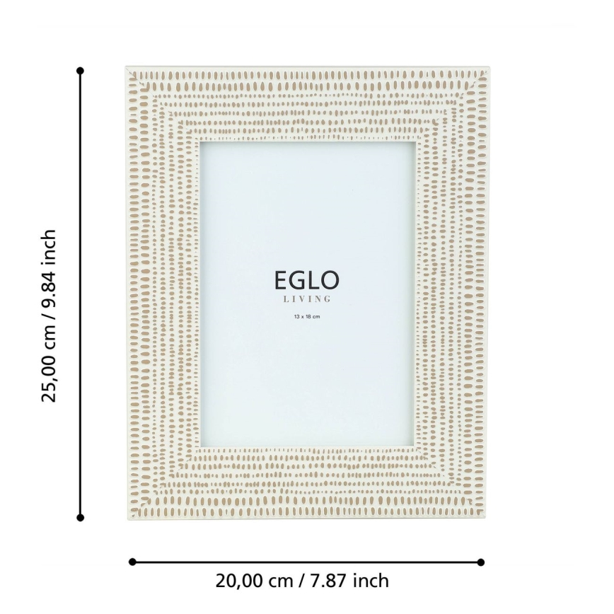 Eglo - Fotoram 13x18 cm grädde