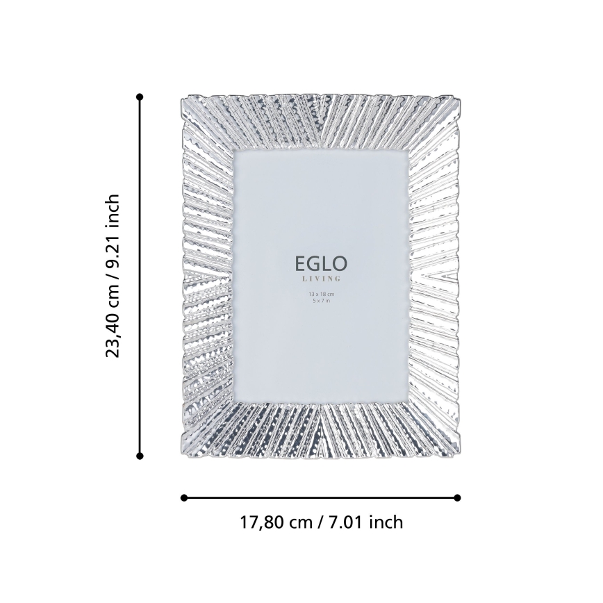 Eglo 423221 - Fotoram BUGRINO 13x18 cm silverfärgad