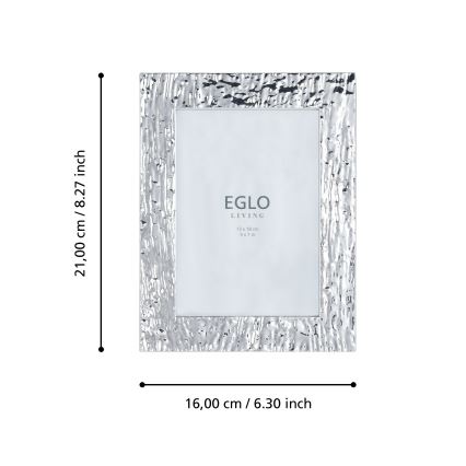 Eglo 423222 - Fotoram BUGRINO 13x18 cm silverfärgad