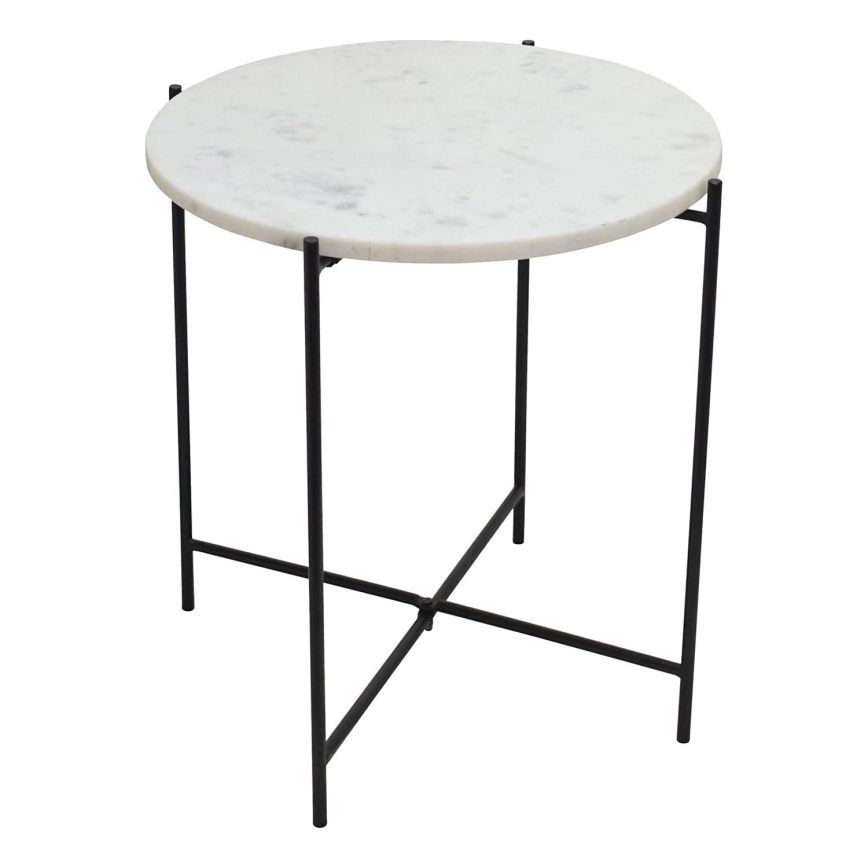 Eglo 424001 - Sidobord TOWADA 44 cm marmor/svart