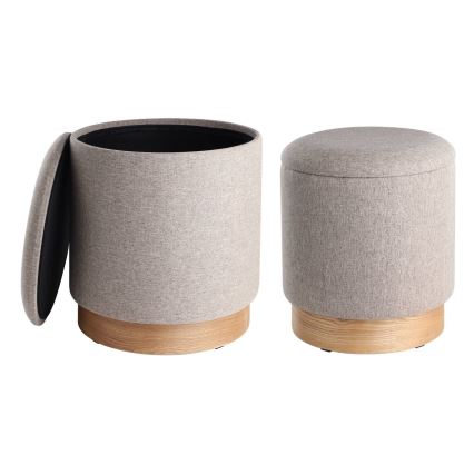 Eglo - KIT 2x Taburett diameter 30,5/37 cm brun