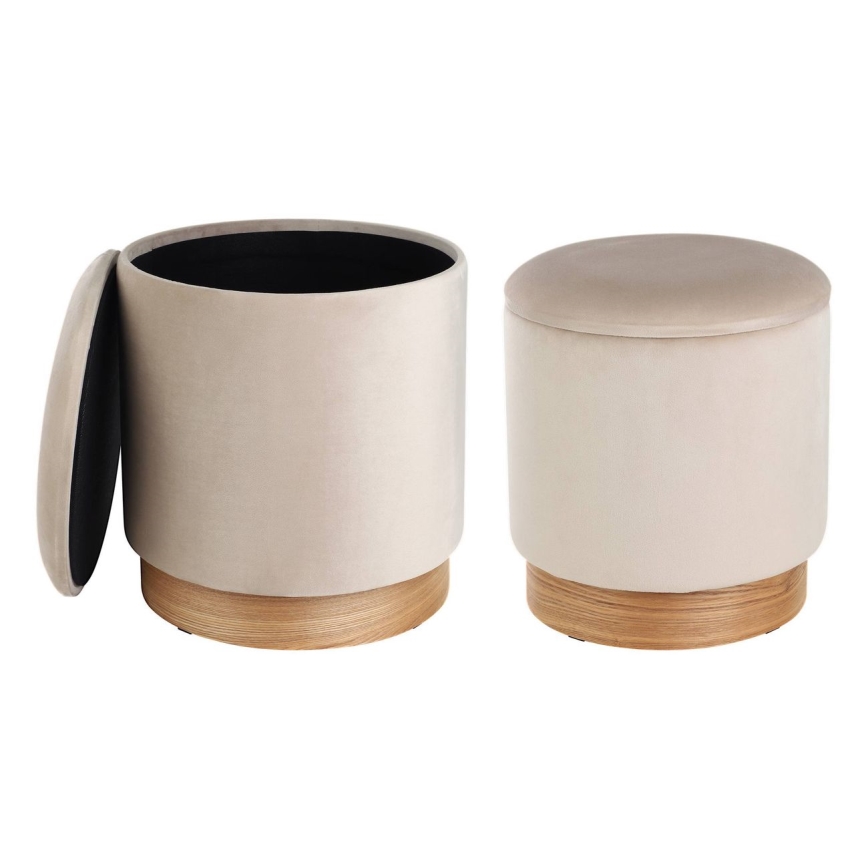 Eglo - KIT 2x Taburett diameter 30,5/37 cm beige