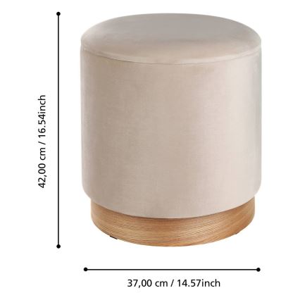Eglo - KIT 2x Taburett diameter 30,5/37 cm beige