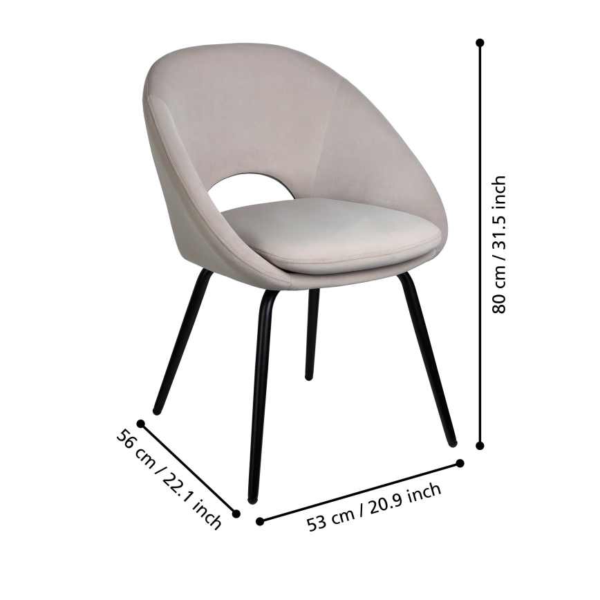 Eglo - Matstol 80x56 cm grå