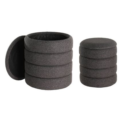 Eglo - KIT 2x Taburett diameter 33,5/40 cm svart