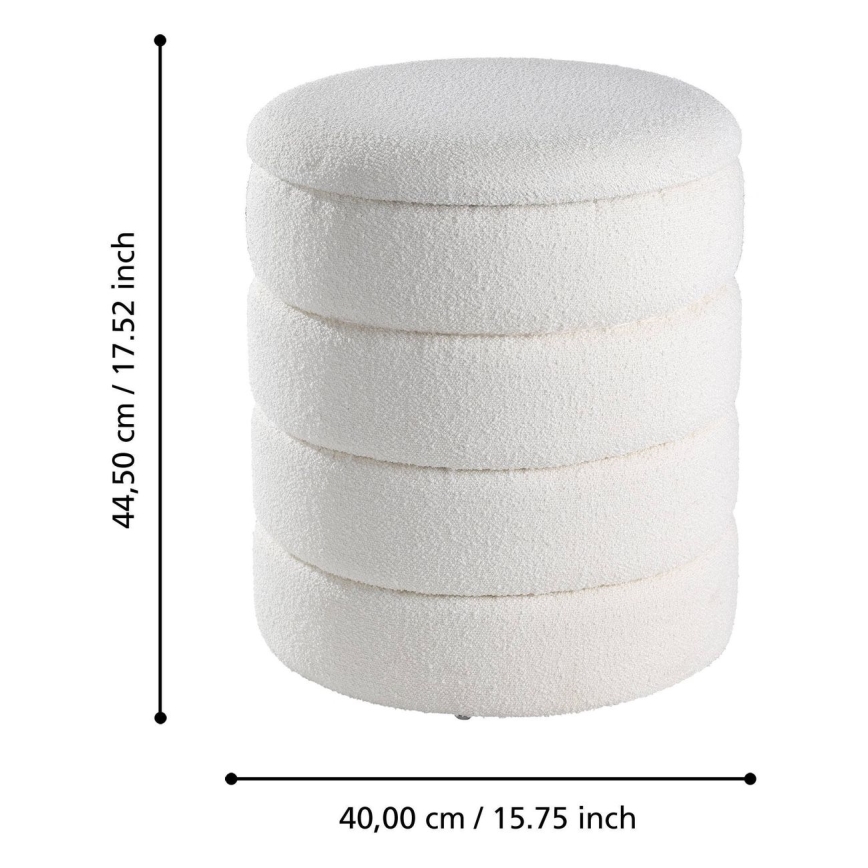 Eglo - KIT 2x Taburett diameter 33,5/40 cm vit