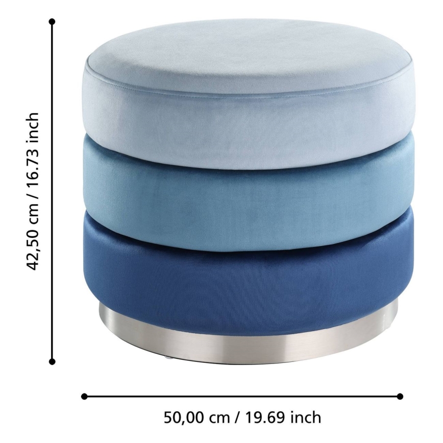 Eglo - Pall 42,5x50 cm blå/krom