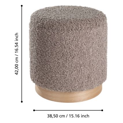 Eglo - KIT 2x Taburett diameter 31,5/38,5 cm brun