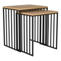 Eglo 424143 - Set med 2 sidobord TOZAWA brun/svart