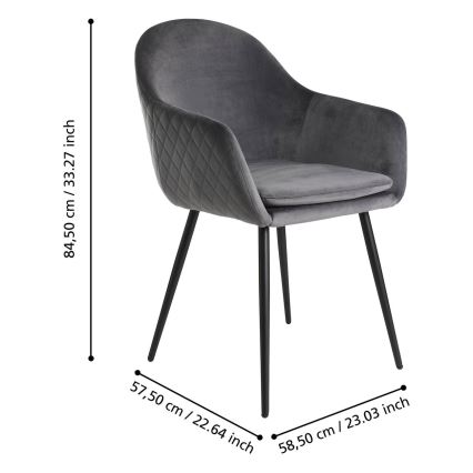 Eglo - Matstol 87,5x58,5 cm grå