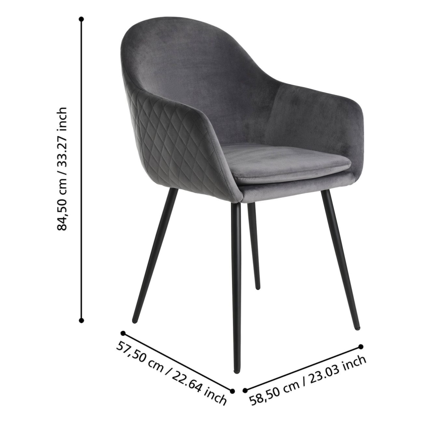 Eglo - Matstol 87,5x58,5 cm grå