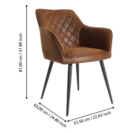 Eglo - Matstol 81,5x63 cm brun