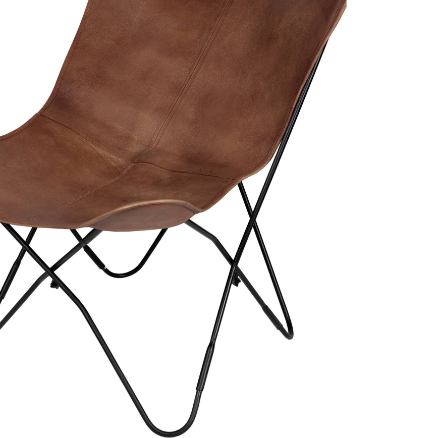 Eglo - Fåtölj 90x80 cm läder