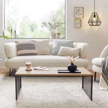 Eglo 424801 - Soffbord AUKSIDE 53,5x100 cm brun/svart