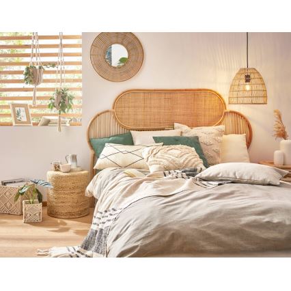 Eglo - Väggspegel Ø 55 cm bambu