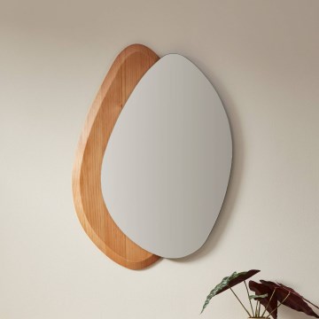Eglo 425049 - Väggspegel LIOMA 68x48 cm gran/beige