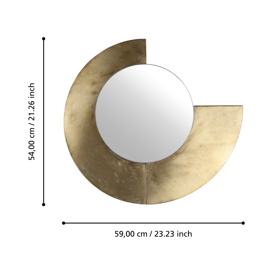 Eglo 425078 - Väggspegel TOAMASINA 54x59 cm, guld