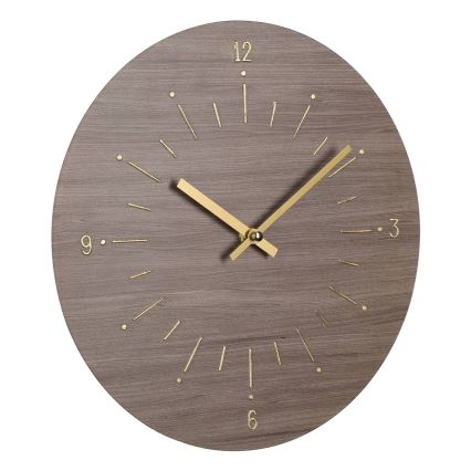 Eglo - Väggklocka 1xAA diameter 30 cm brun