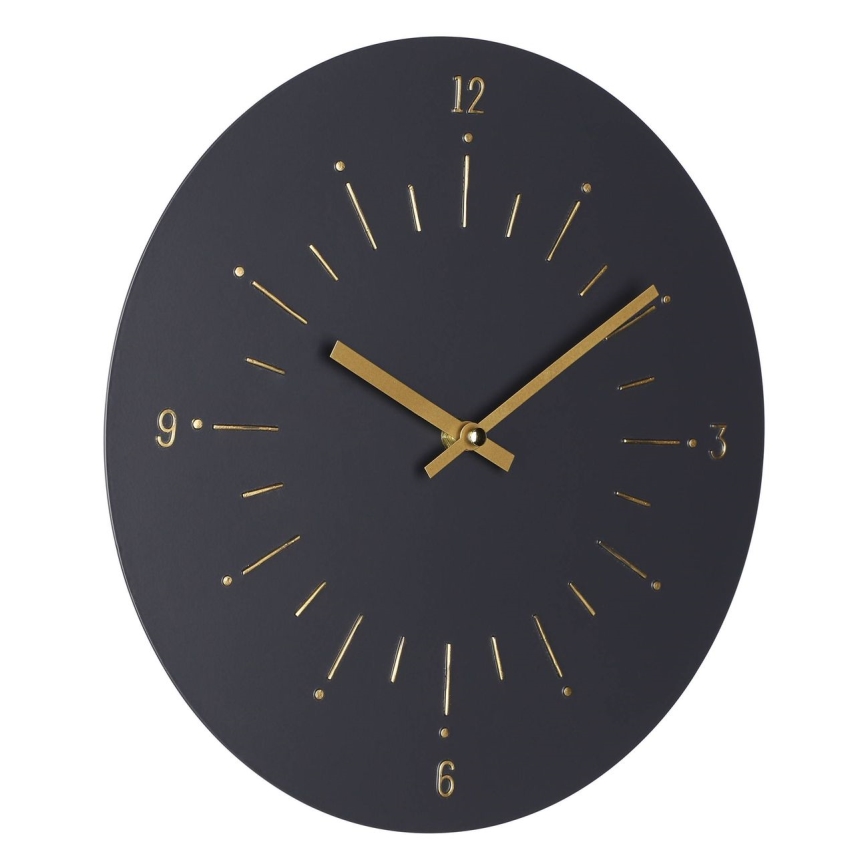 Eglo - Väggklocka 1xAA diameter 30 cm svart