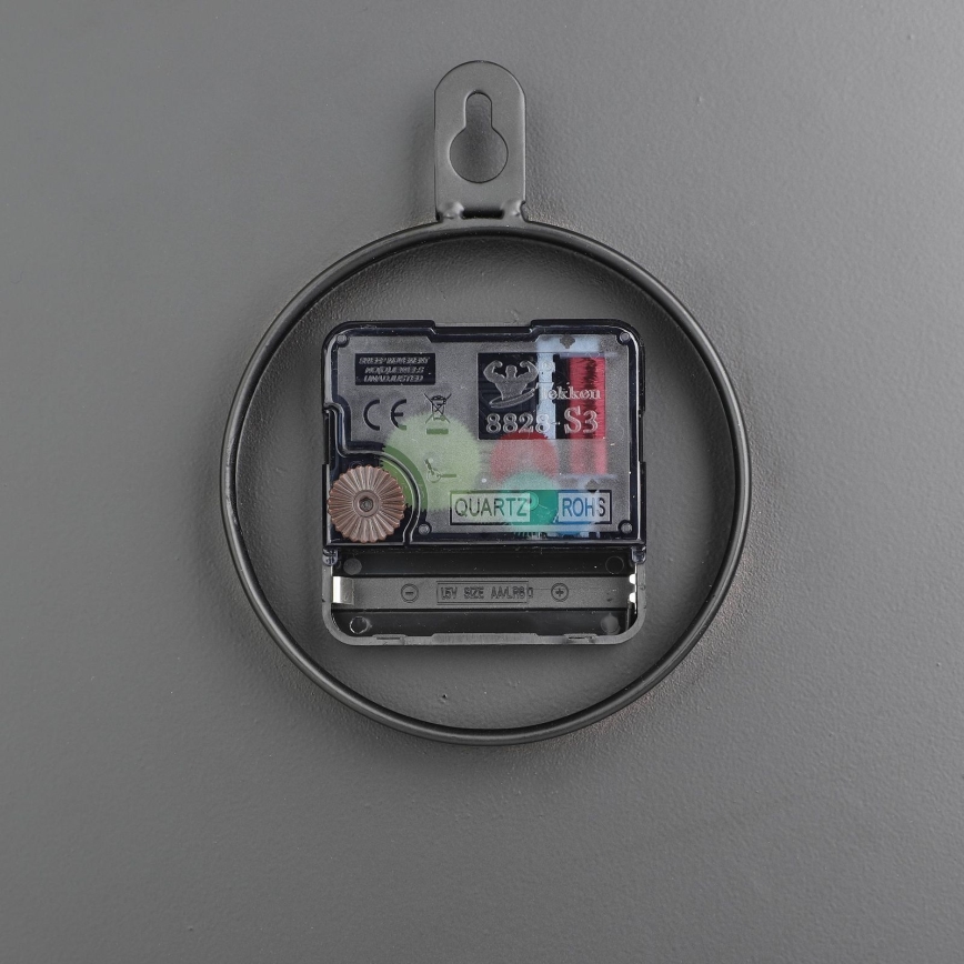 Eglo - Väggklocka 1xAA diameter 30 cm svart