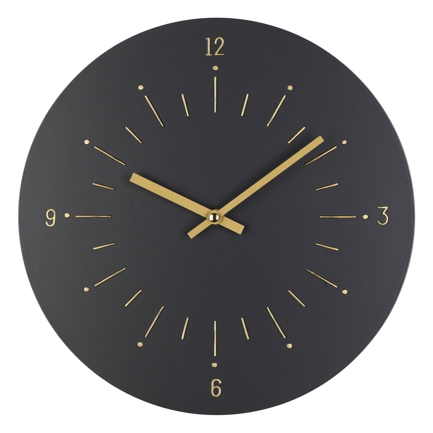 Eglo - Väggklocka 1xAA diameter 30 cm svart