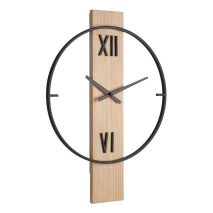 Eglo - Väggklocka 1xAA 56x40 cm trä/metall