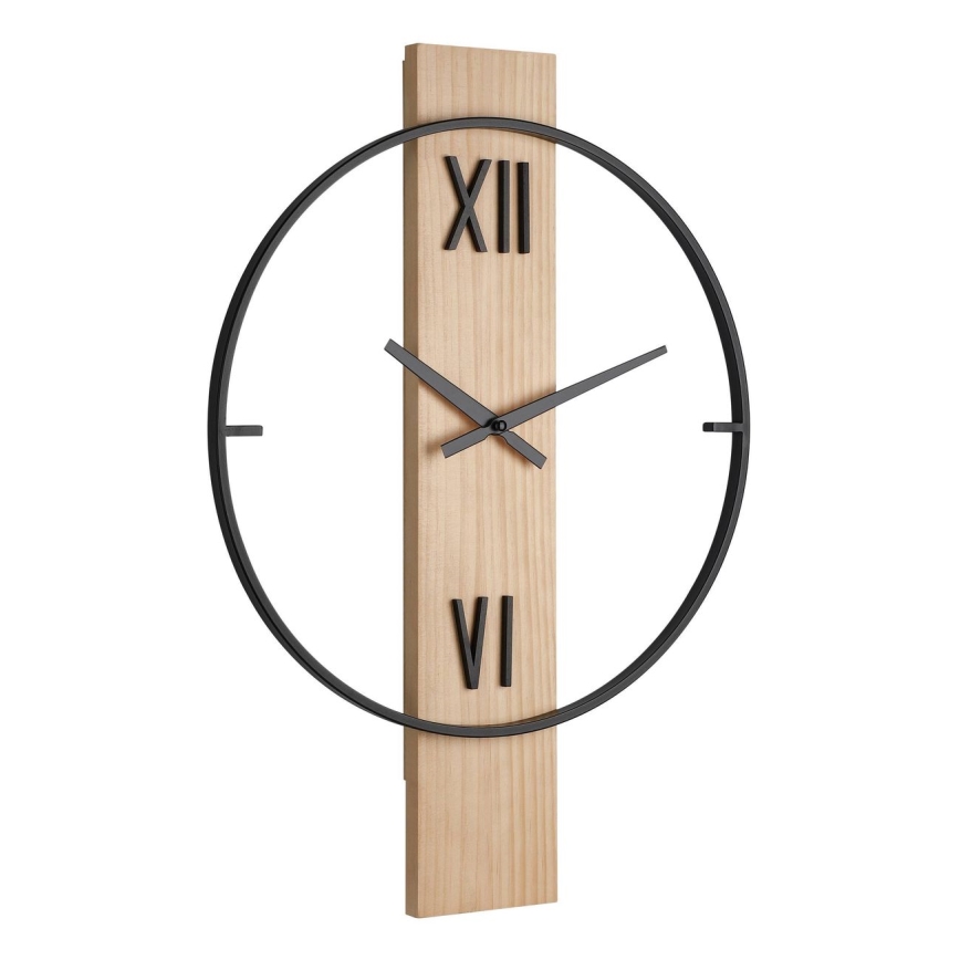 Eglo - Väggklocka 1xAA 56x40 cm trä/metall