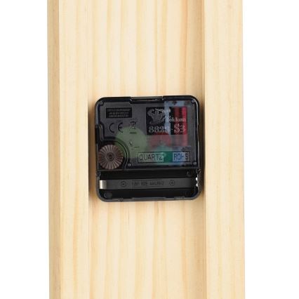 Eglo - Väggklocka 1xAA 56x40 cm trä/metall