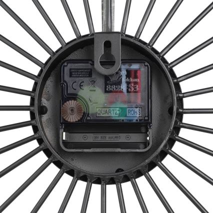 Eglo - Väggklocka 1xAA 50x50 cm svart