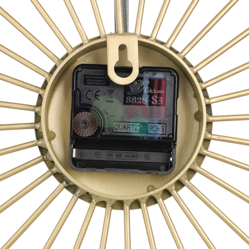 Eglo - Väggklocka 1xAA 50x50 cm guld