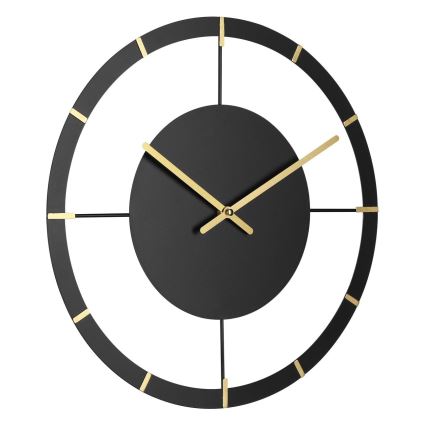 Eglo - Väggklocka 1xAA diameter 40 cm svart/guld
