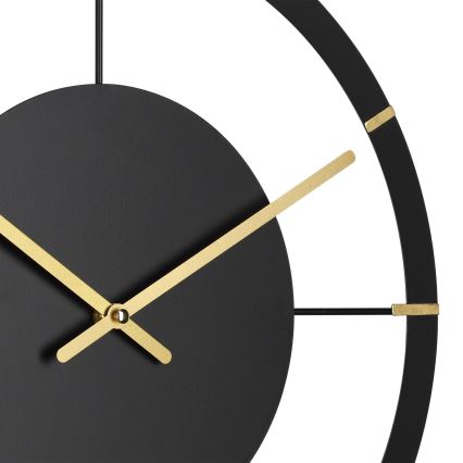 Eglo - Väggklocka 1xAA diameter 40 cm svart/guld
