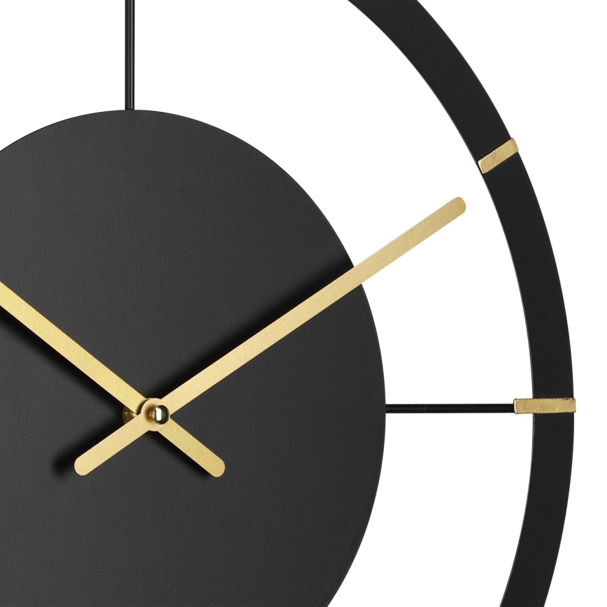 Eglo - Väggklocka 1xAA diameter 40 cm svart/guld